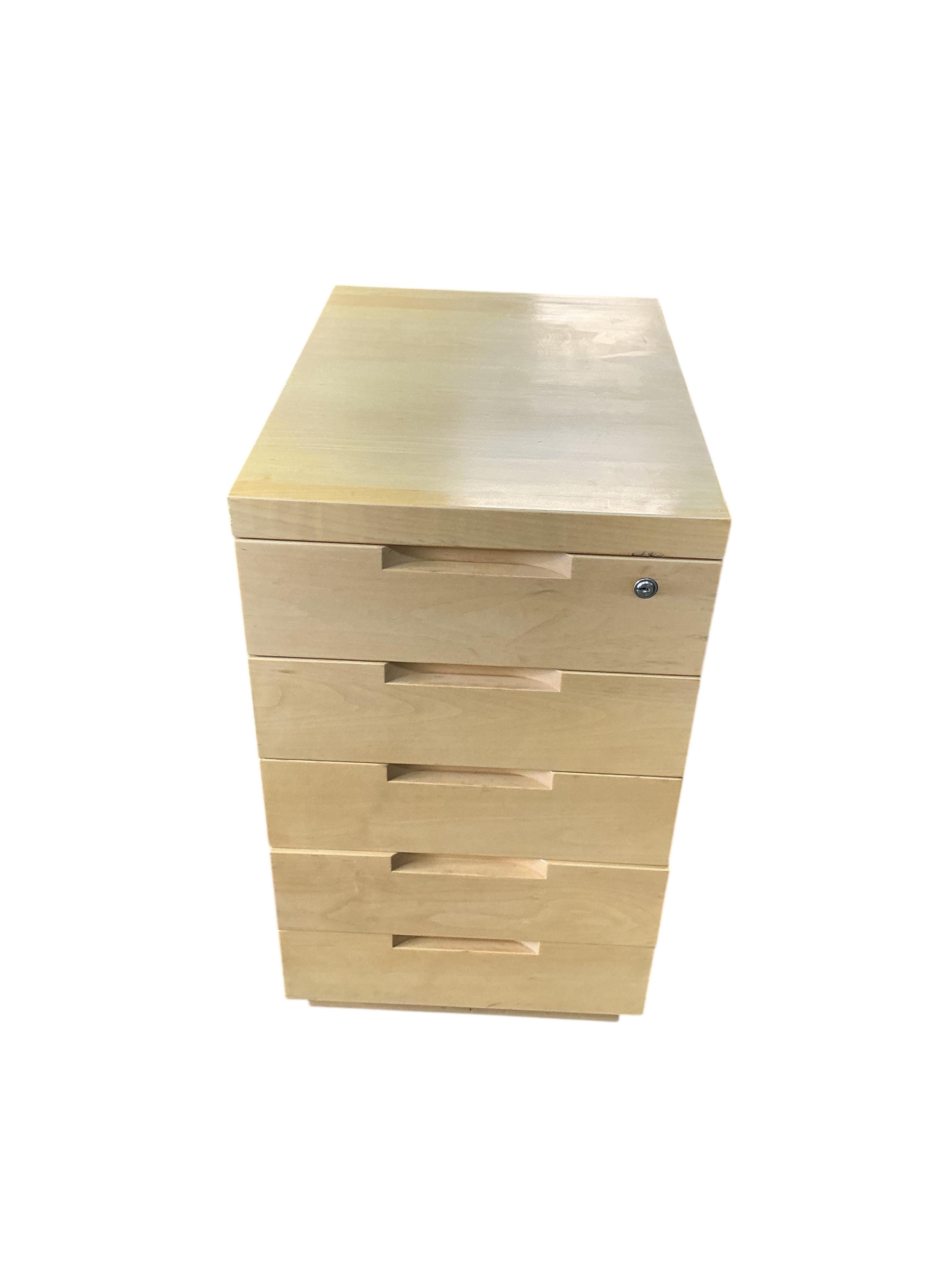 An Alvar Aalto filing cabinet, width 38cm, depth 56cm, height 65cm